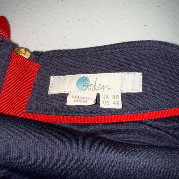 BODEN Preppy Navy Dress Ribbed Dress Size 4 Stunning Pencil - Picture 4 of 11